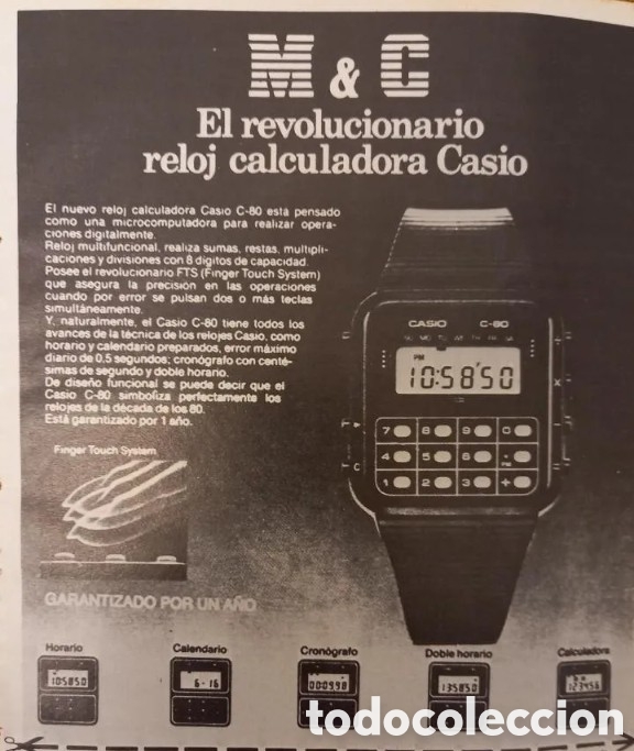 Vintage: Reloj Casio calculadora C-701 Blue - Foto 7