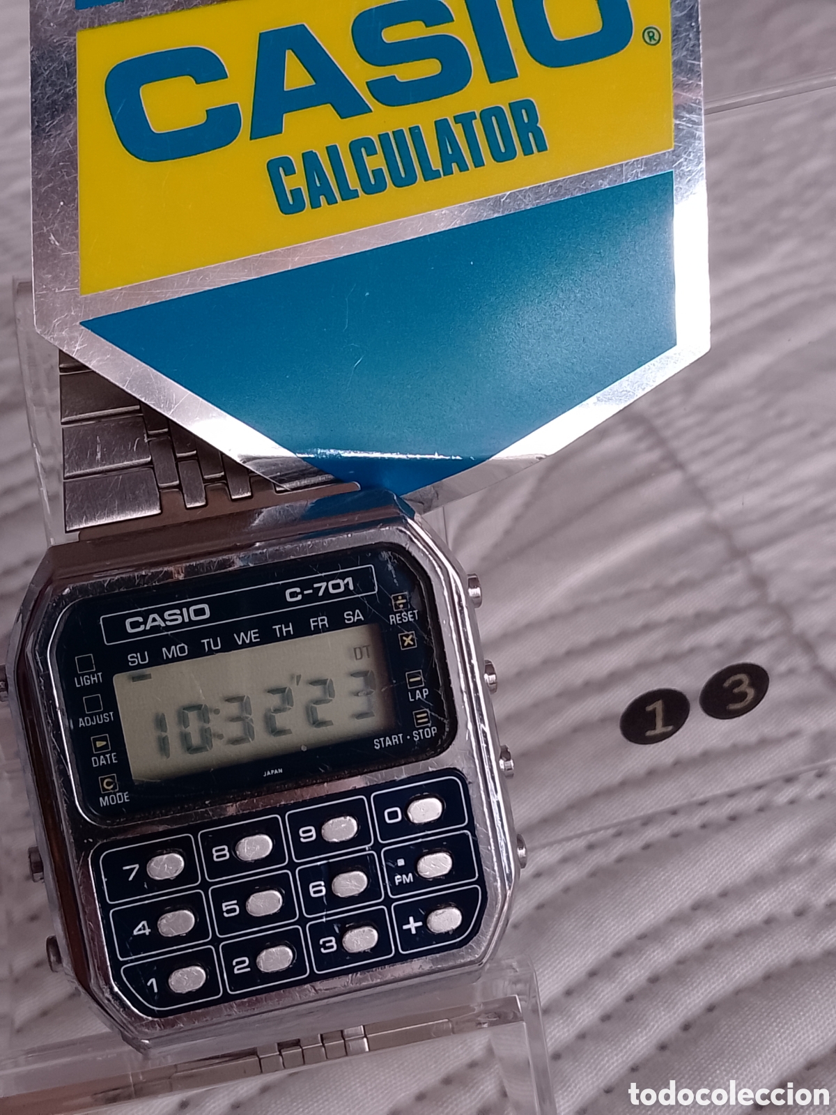 Vintage: Reloj Casio calculadora C-701 Blue - Foto 1