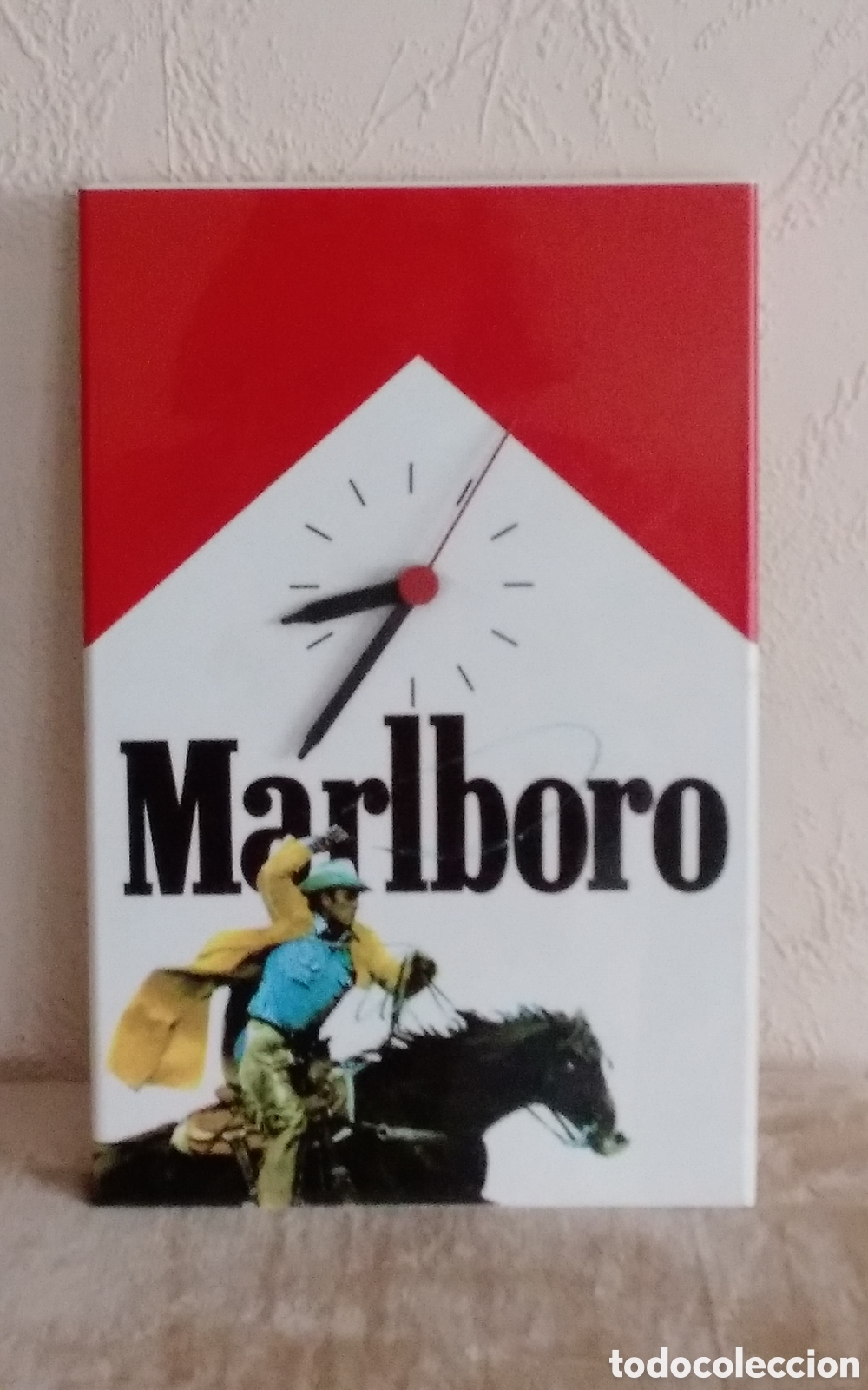 Vintage: RELOJ DE PARED PUBLICIDAD MARLBORO.A&Ntilde;OS 80