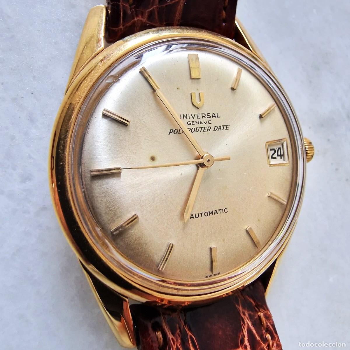 Vintage: UNIVERSAL GENEVE POLEROUTER DATE ORO 18K - Foto 2