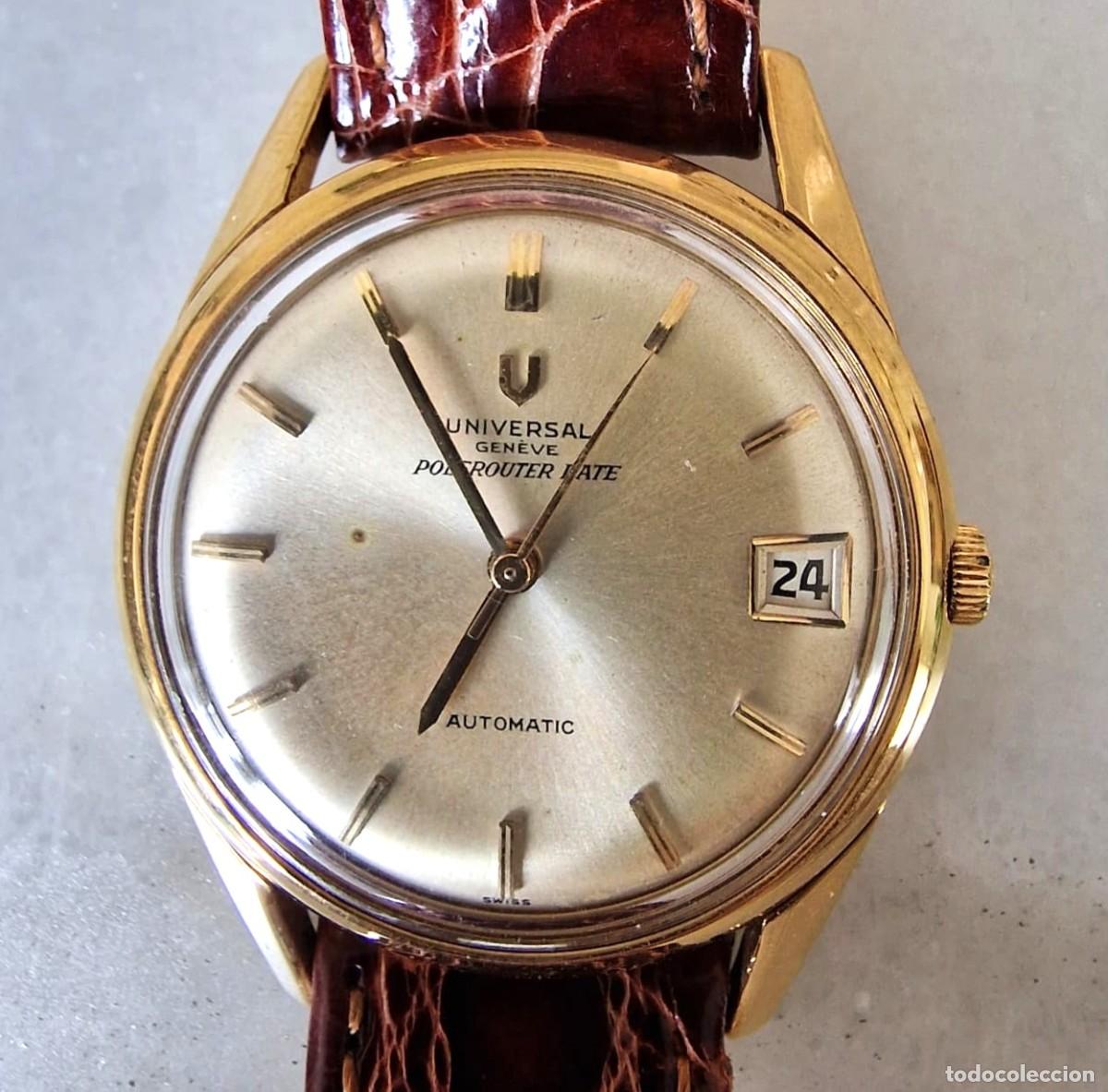 Vintage: UNIVERSAL GENEVE POLEROUTER DATE ORO 18K - Foto 5