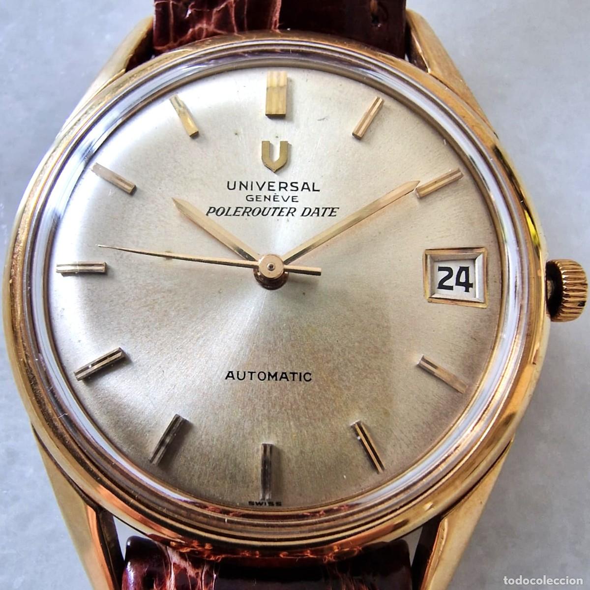 Vintage: UNIVERSAL GENEVE POLEROUTER DATE ORO 18K - Foto 10