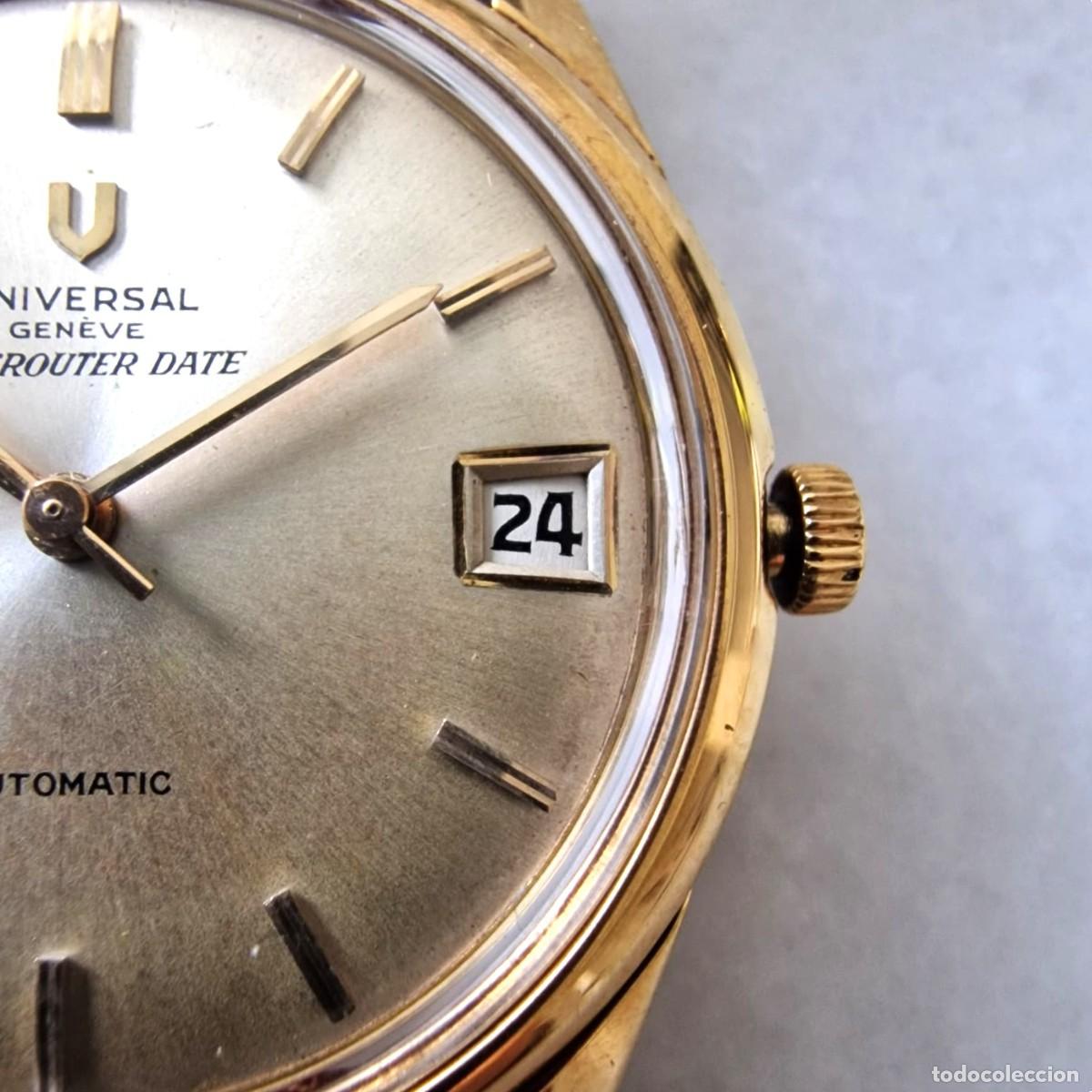 Vintage: UNIVERSAL GENEVE POLEROUTER DATE ORO 18K - Foto 12