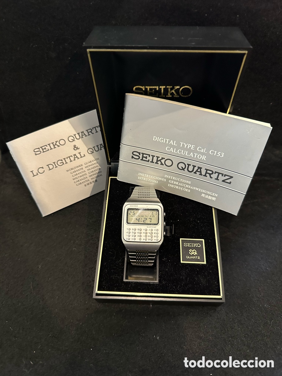 Vintage: RELOJ/CALCULADORA QUARTZ MARCA SEIKO MODELO C153-5007 DE LOS A&Ntilde;OS 70