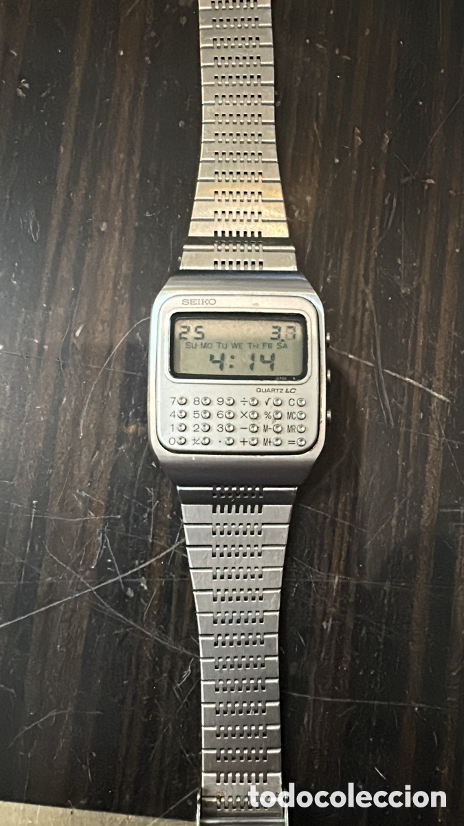 Vintage: RELOJ/CALCULADORA QUARTZ MARCA SEIKO MODELO C153-5007 DE LOS A&Ntilde;OS 70