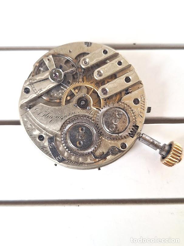 Vintage: Reloj bolsillo HUGUENIN & FILS sin caja. 1890/1900