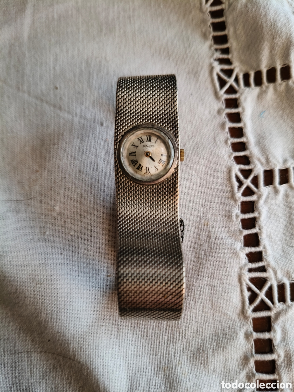 Vintage: Reloj vintage de plata maciza a&ntilde;os 50-60