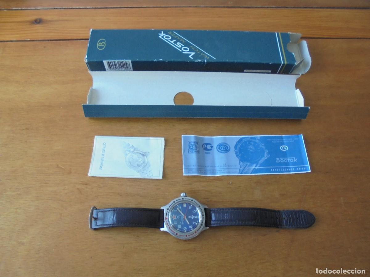 Vintage: RELOJ RUSO VOSTOK WATCH MAKER. CON EMBLEMA DE UN SUBMARINO. AUTOM&Aacute;TICO. FUNCIONANDO.