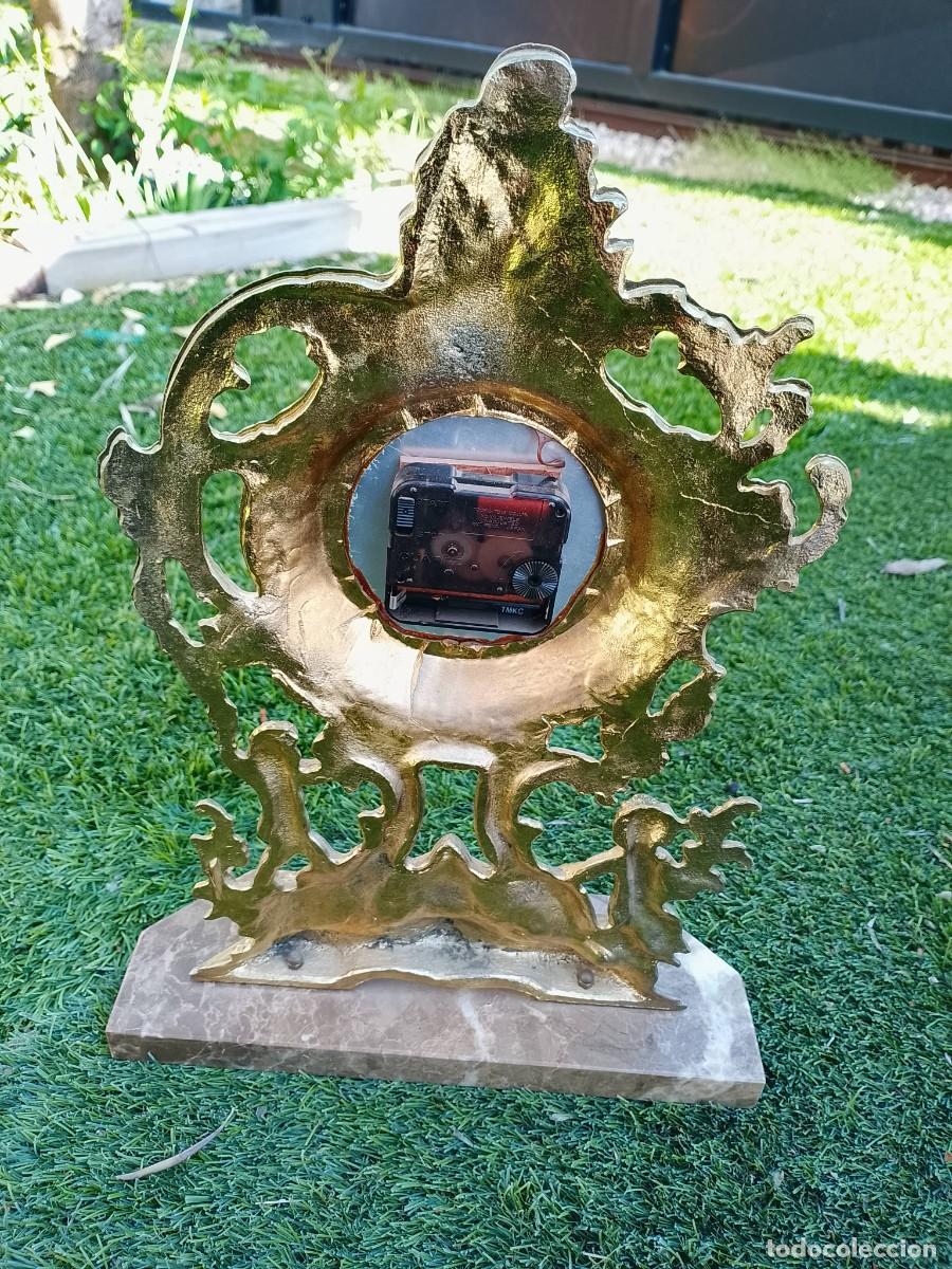 Vintage: Reloj de sobremesa bronce y m&aacute;rmol - Foto 9