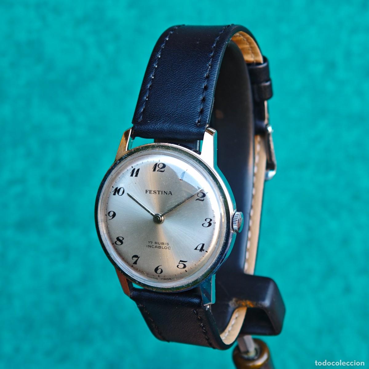Vintage: FESTINA reloj de cuerda vintage acero militar 1690 montre orologio watch swiss