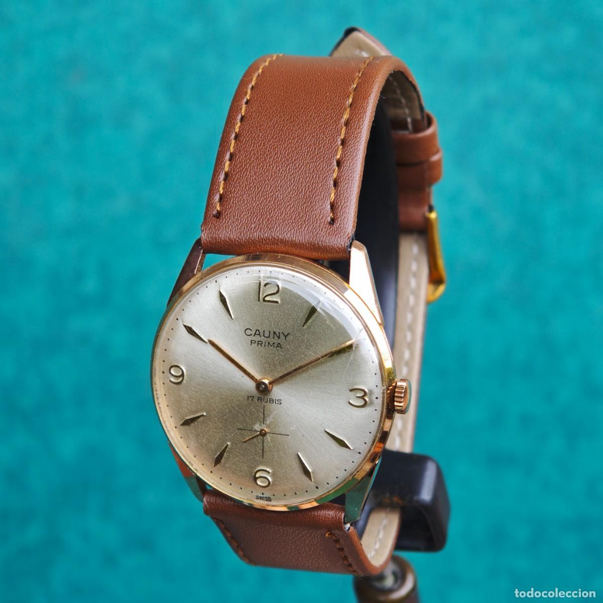 Vintage: CAUNY Prima reloj de cuerda vintage fef 290 suizo montre orologio watch