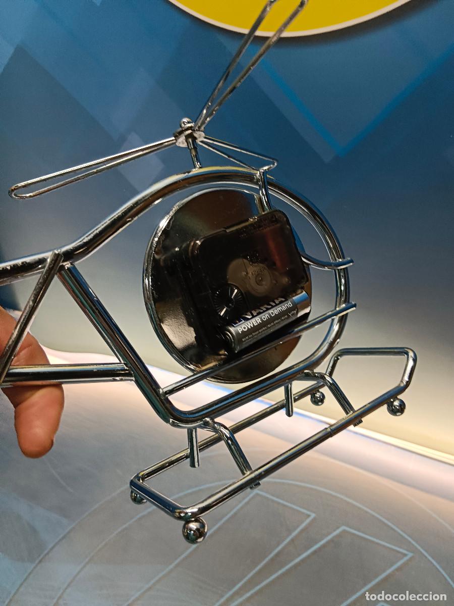 Vintage: Helicopter clock retro, quartz, de metal - Foto 6