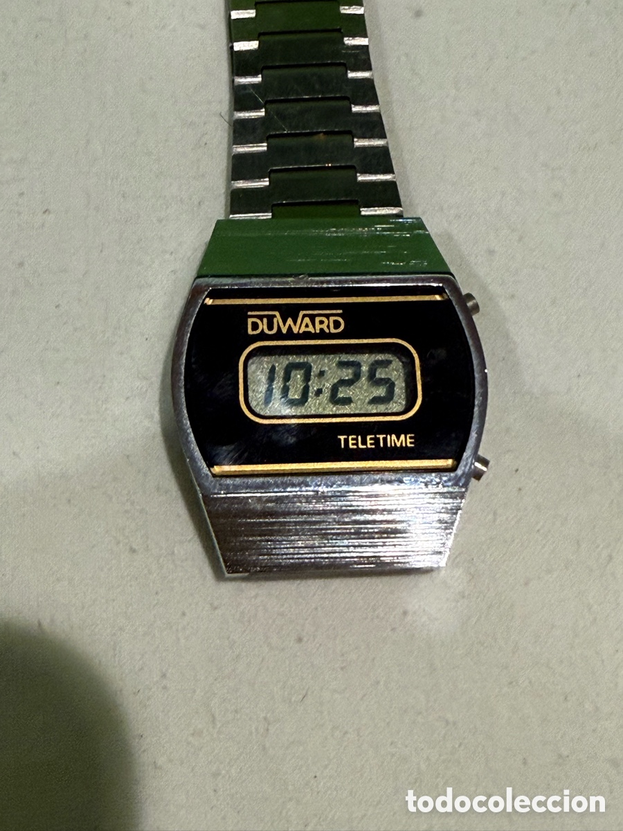 Vintage: Reloj digital vintage DUWARD TELETIME a&ntilde;os 70 80 acero original funcionando