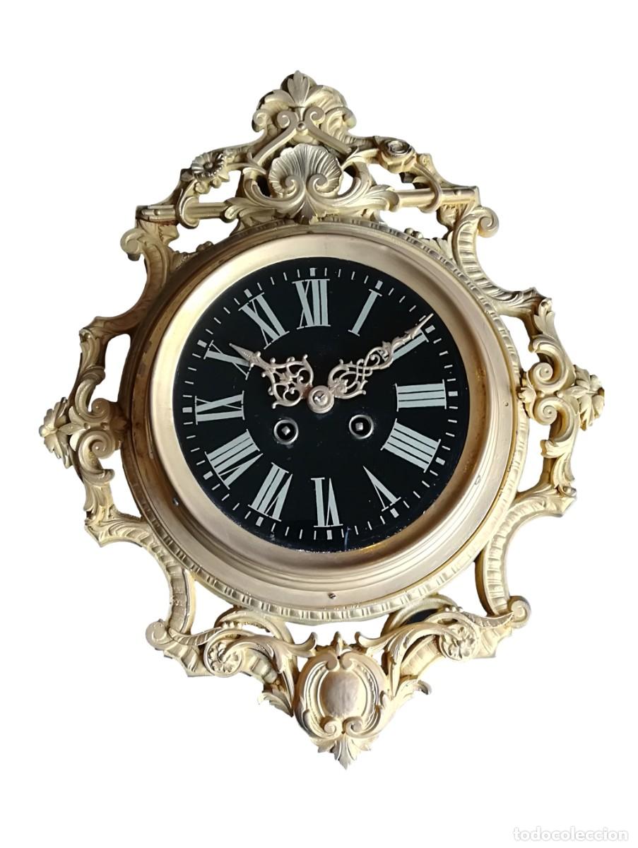 Vintage: Reloj de pared bronce dorado - Foto 6