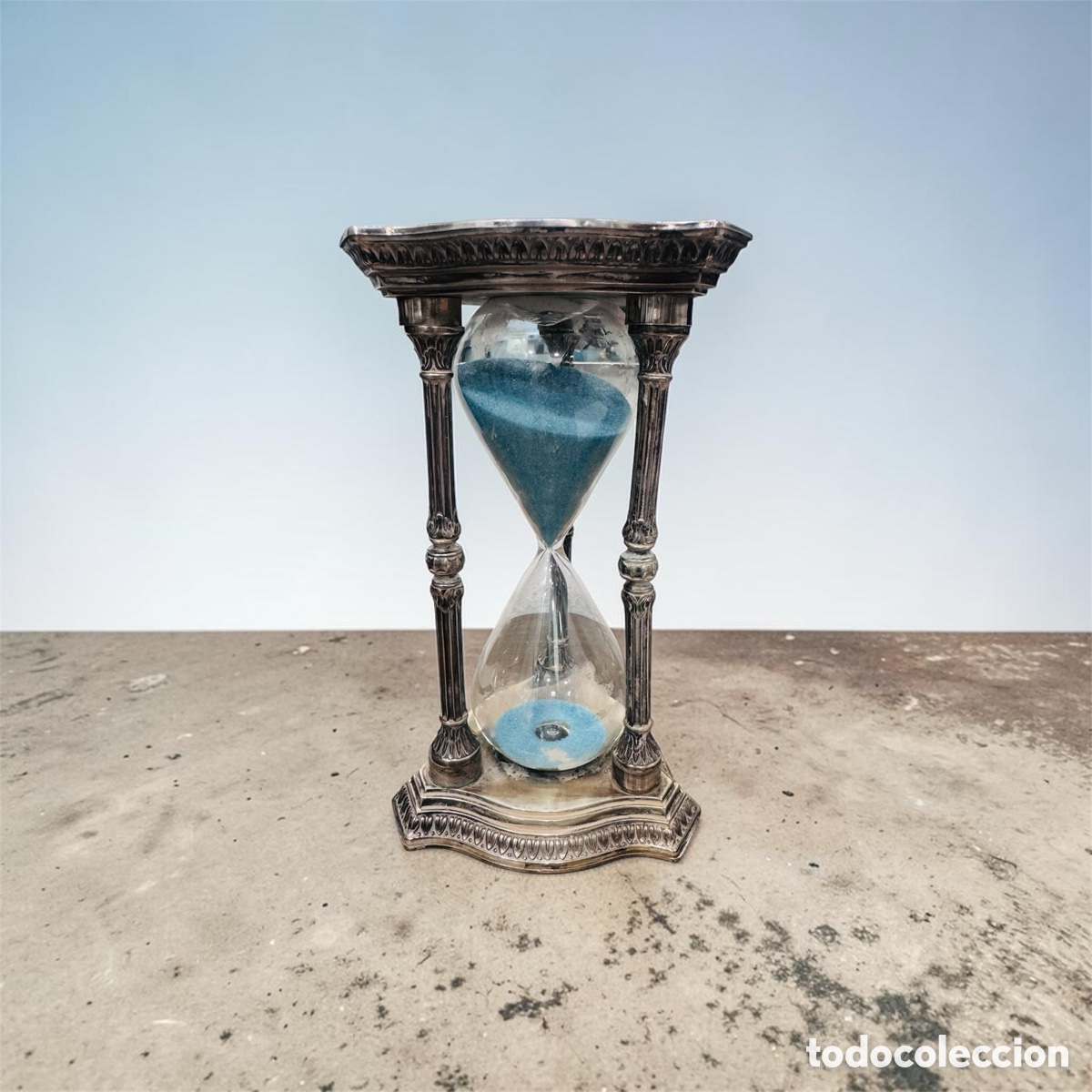 Vintage: Antiguo reloj de arena plata de ley 925