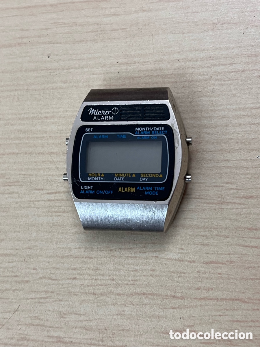 Vintage: reloj micro alarma cron&oacute;grafo digital LCD vintage