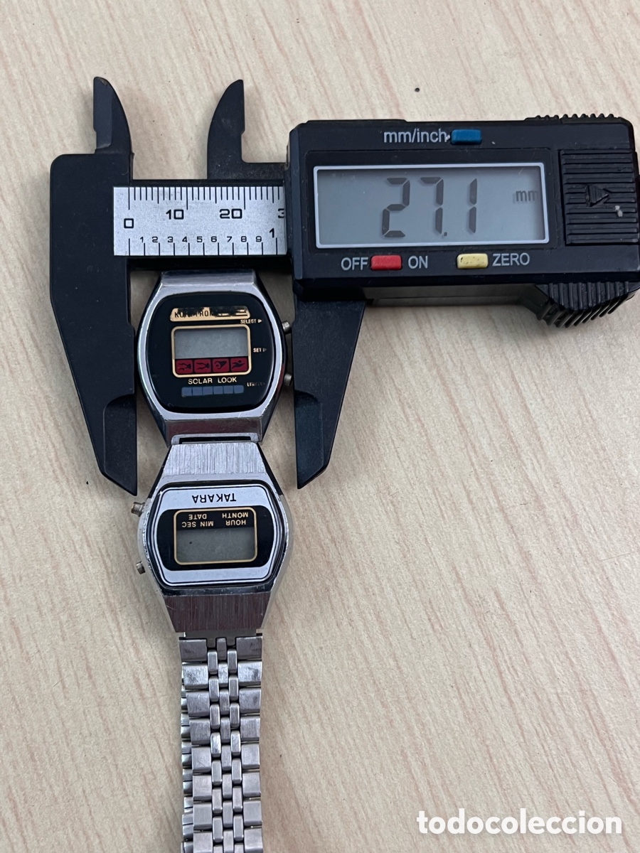 Vintage: pareja de dos relojes LCD digital vintage