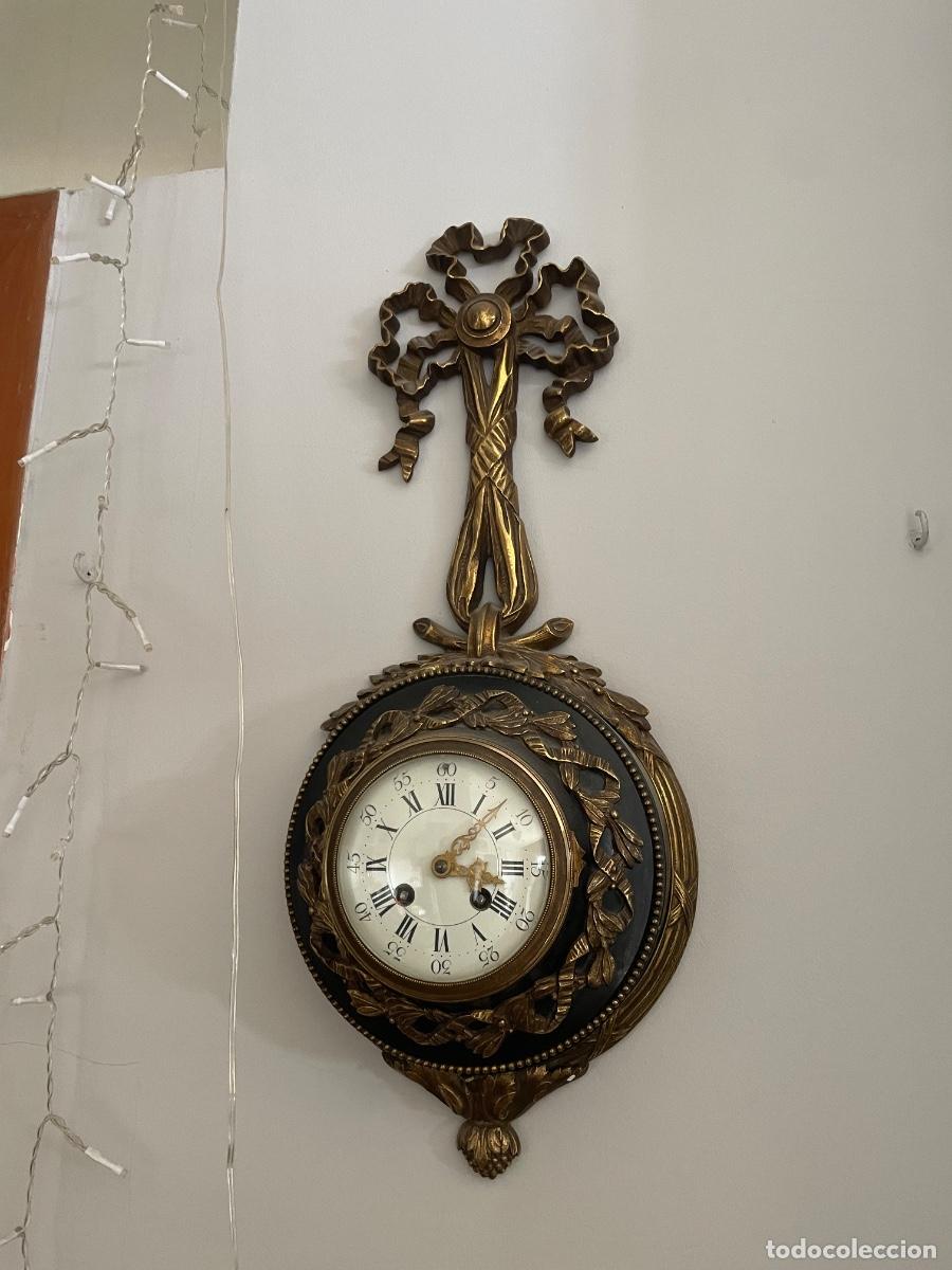 Vintage: Reloj de pared antiguo de estilo franc&eacute;s Luis XV / rococ&oacute;.