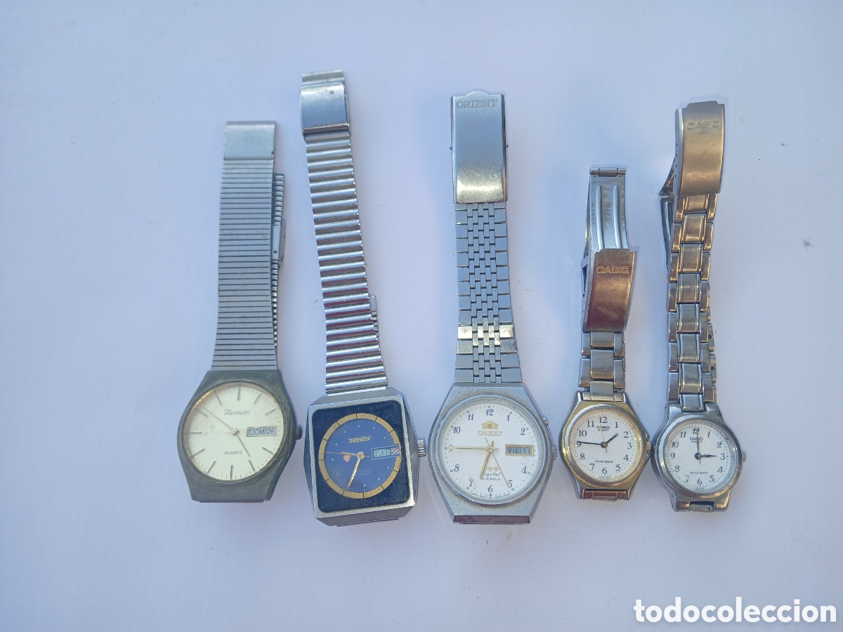 Vintage: LOTE, 5 RELOJES CASIO, ORIENT ETC.