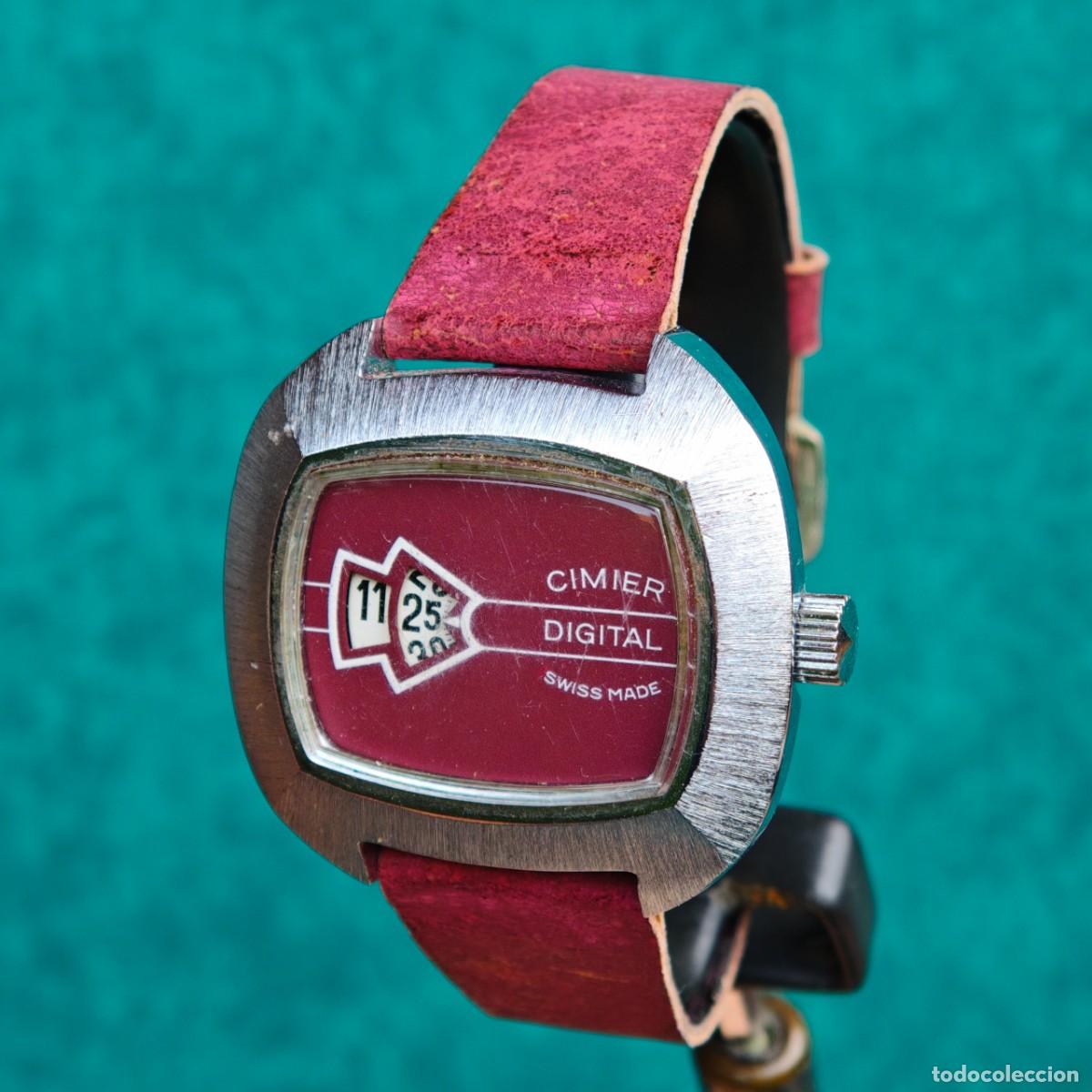 Vintage: CIMIER Digital Jumbo 41mm reloj de cuerda horas saltantes vintage montre orologio jump watch Swiss