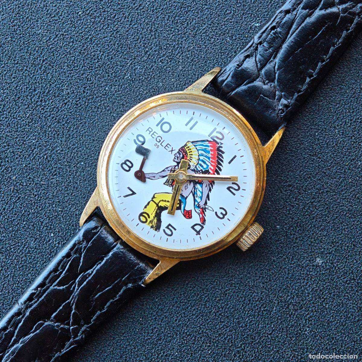 Vintage: REGLEX Comanche tomahawk reloj de cuerda vintage comanche 233-60 montre orologio cadet watch France