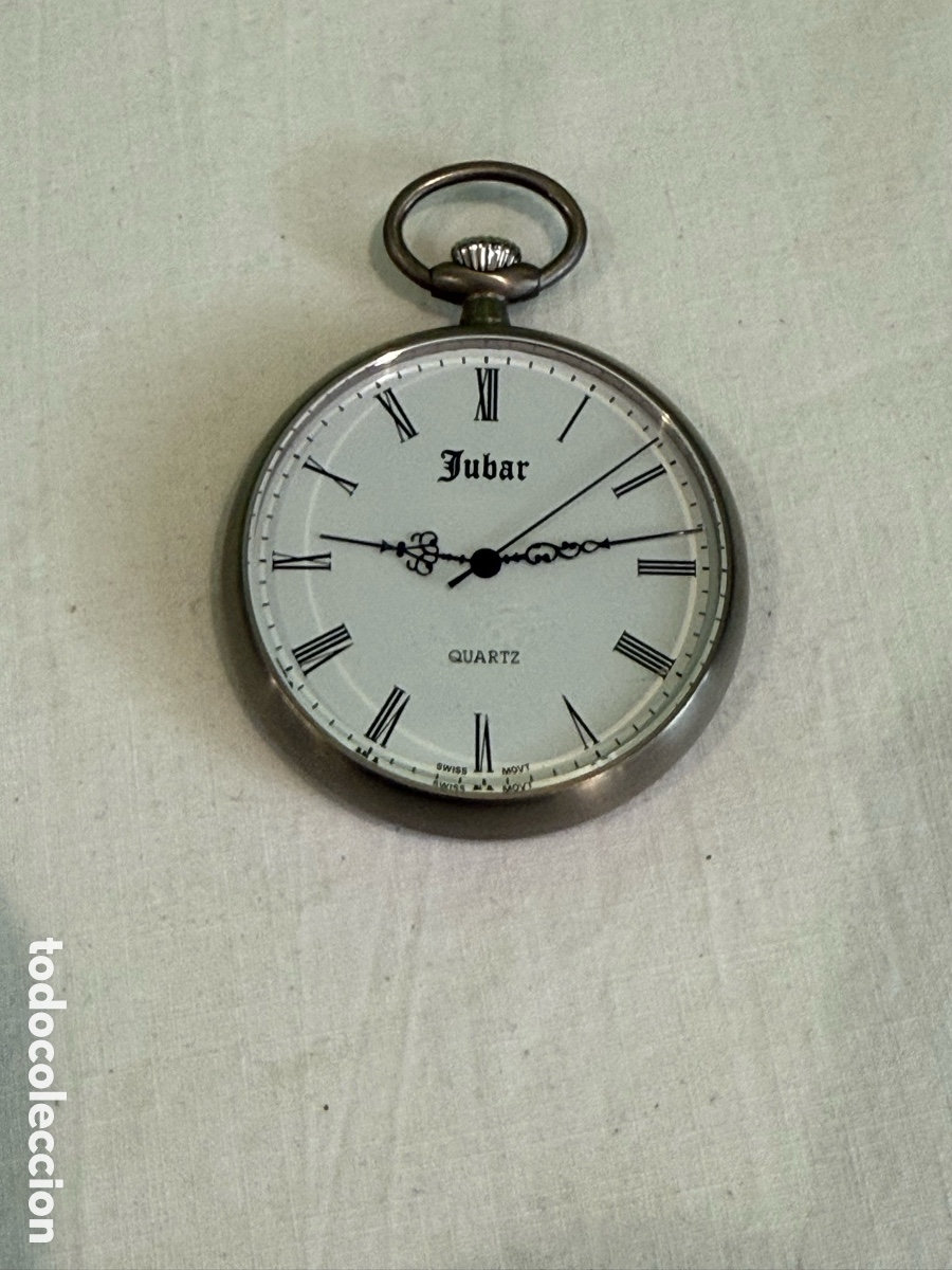 Vintage: Reloj de Bolsillo Jubar Quartz Vintage Cl&aacute;sico 46,7 mm Funciona Perfectamente