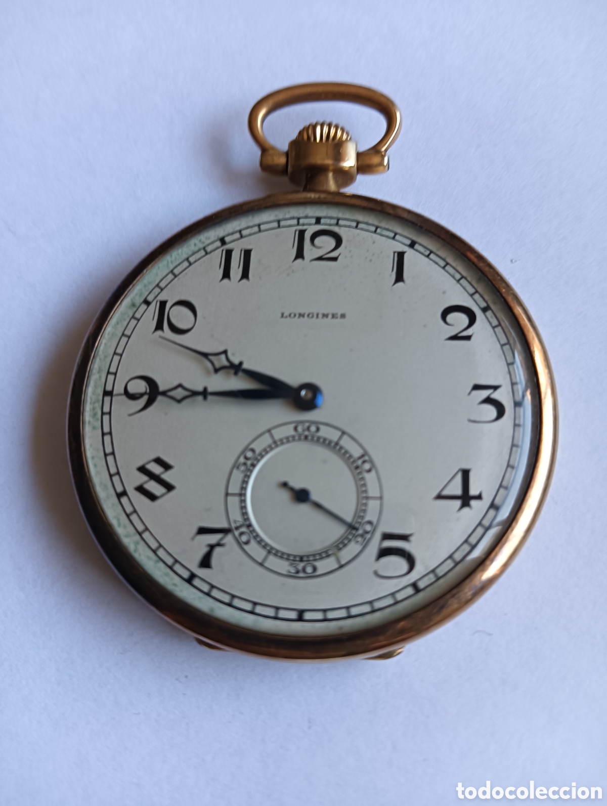 Vintage: Reloj longines de bolsillo, oro 18 kilates