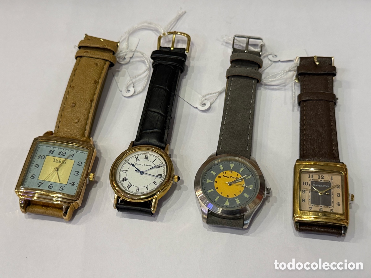 Vintage: Lote de 4 relojes de pulsera vintage , nuevos sin uso.