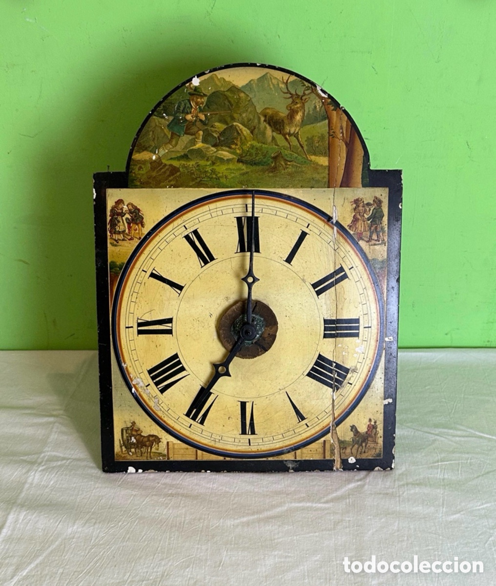 Vintage: Antiguo reloj Morez franc&eacute;s siglo XIX maquinaria original caja de madera.