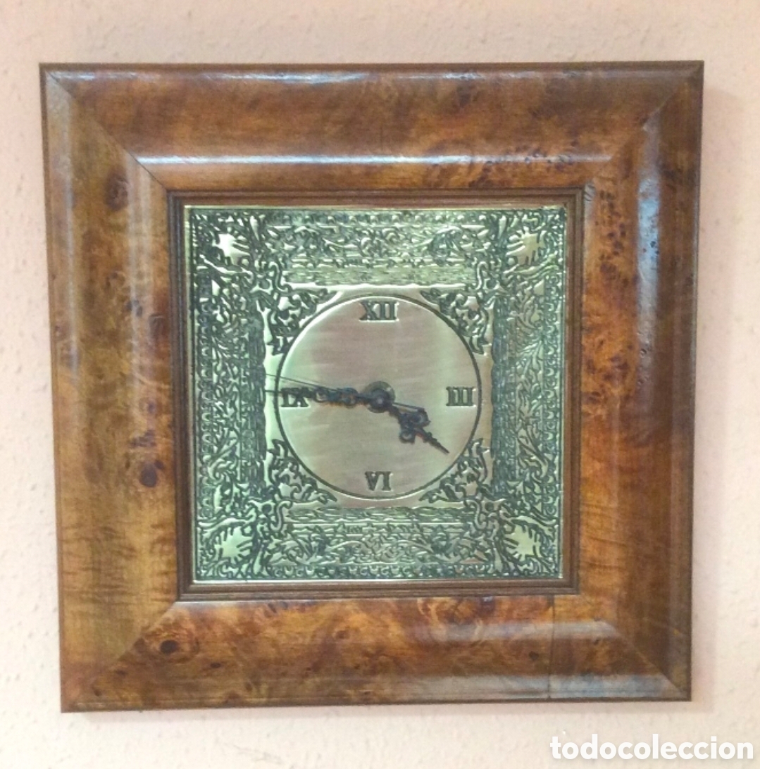 Vintage: Reloj de pared con exterior de madera - Foto 2