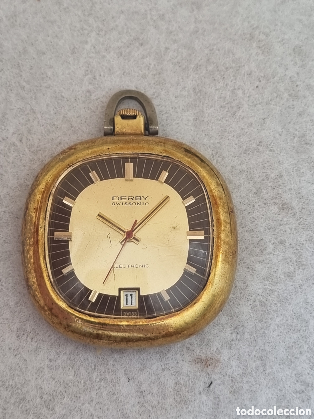 Vintage Watches: Raro reloj bolsillo Derby electronic swissonic
