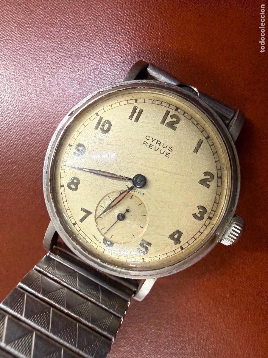 Vintage: Reloj de pulsera CYRUS REVUE SPORT. FUNCIONA. La caja mide 3,2cms