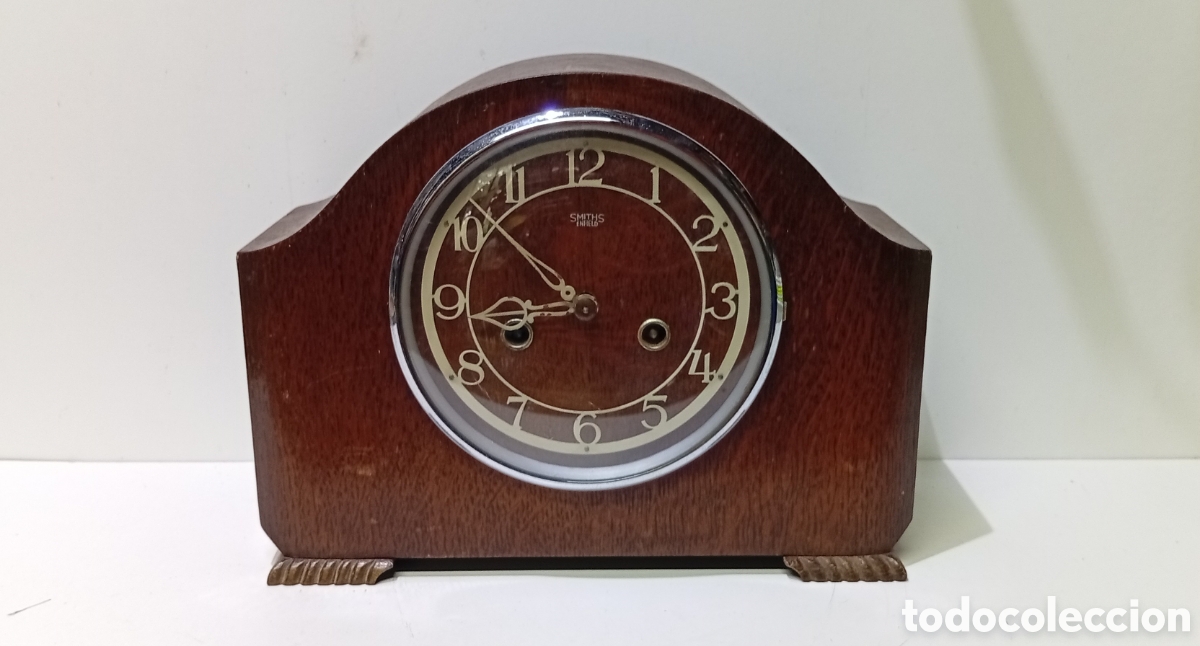 Vintage: Antiguo Reloj de Sobremesa SMITHS ENFIELD - Madera de Roble - A&ntilde;os 40/50 - Soner&iacute;a