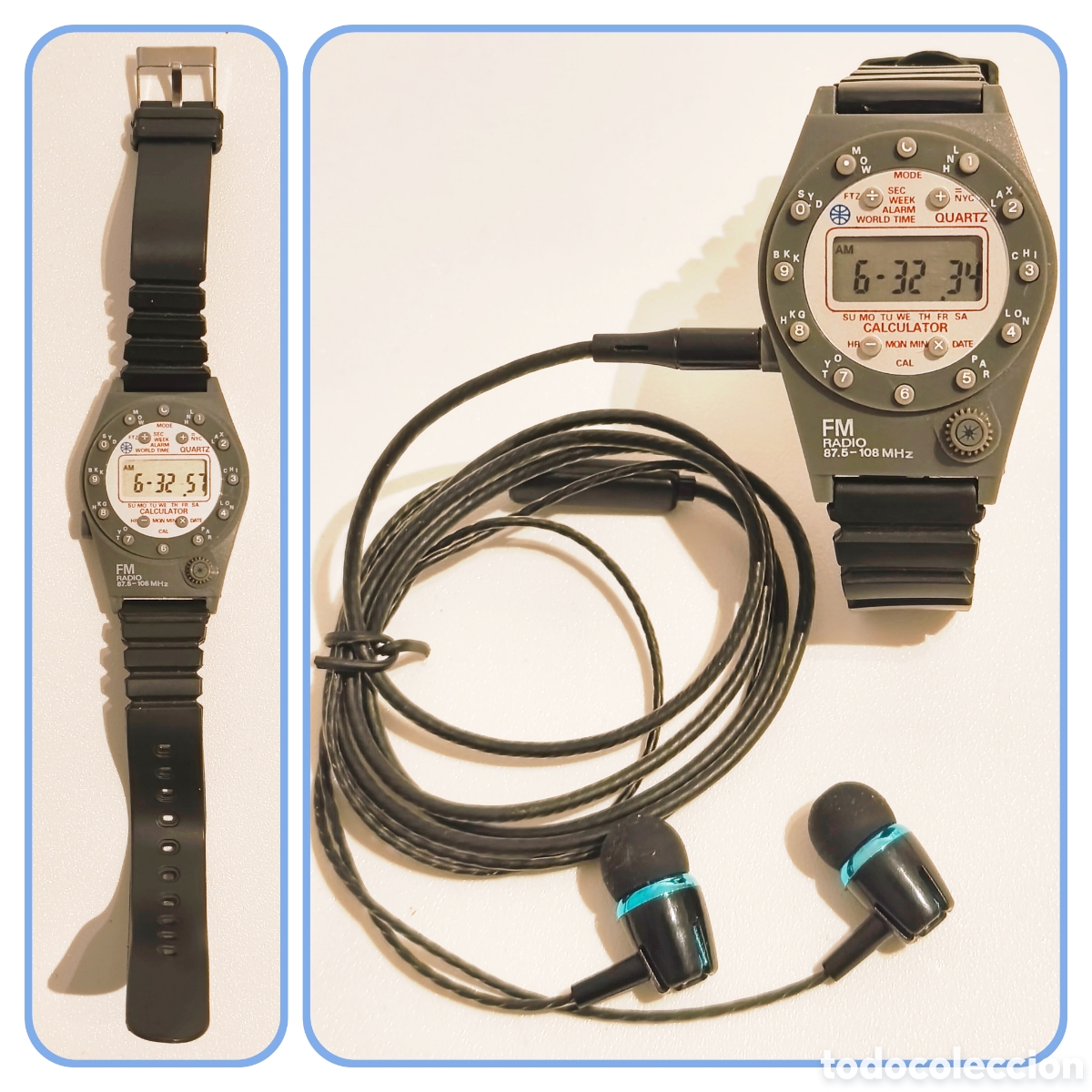Vintage: Reloj FM Radio Calculadora vintage. Funciona. Leer