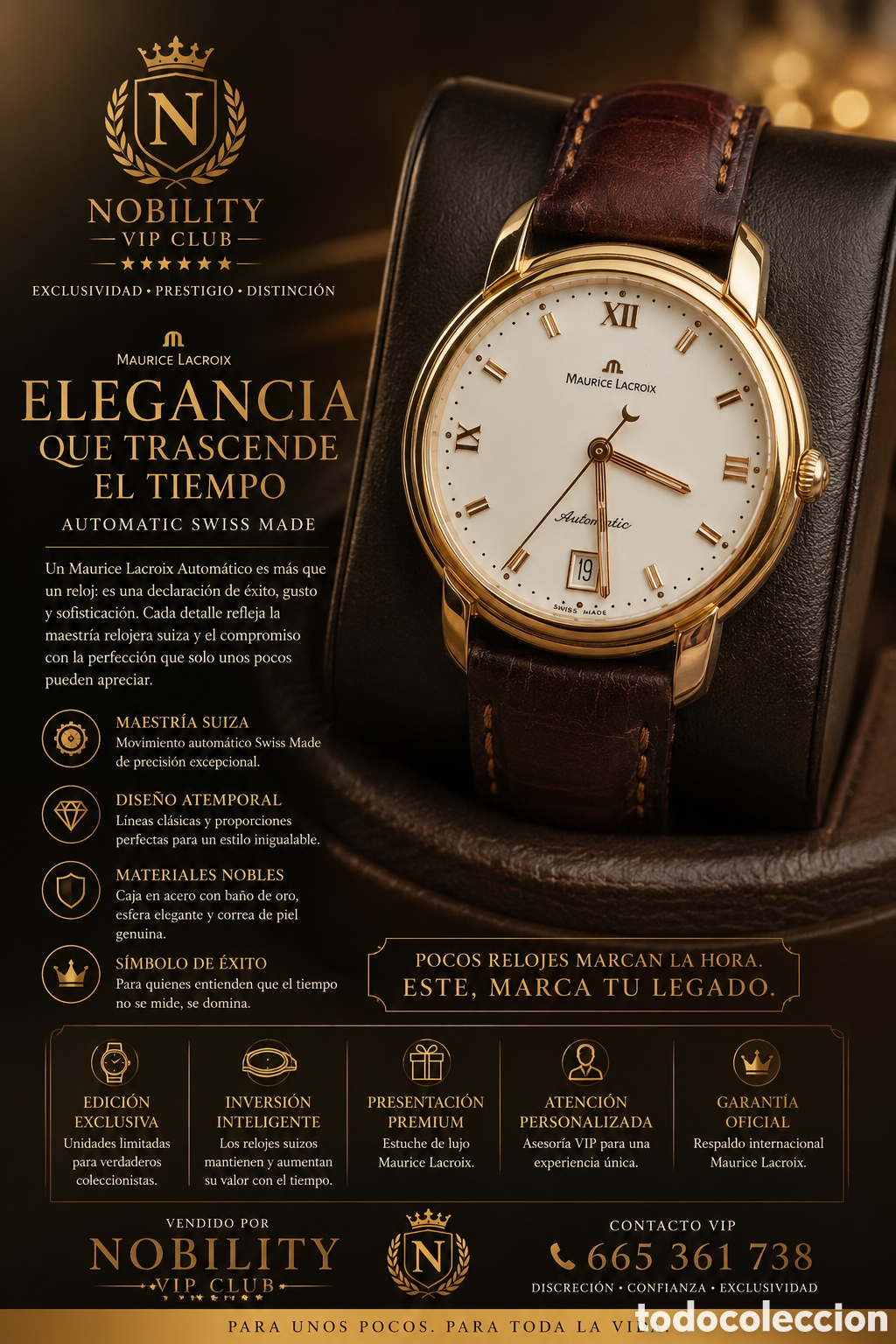 Vintage: Reloj autom&aacute;tico Maurice lacroix