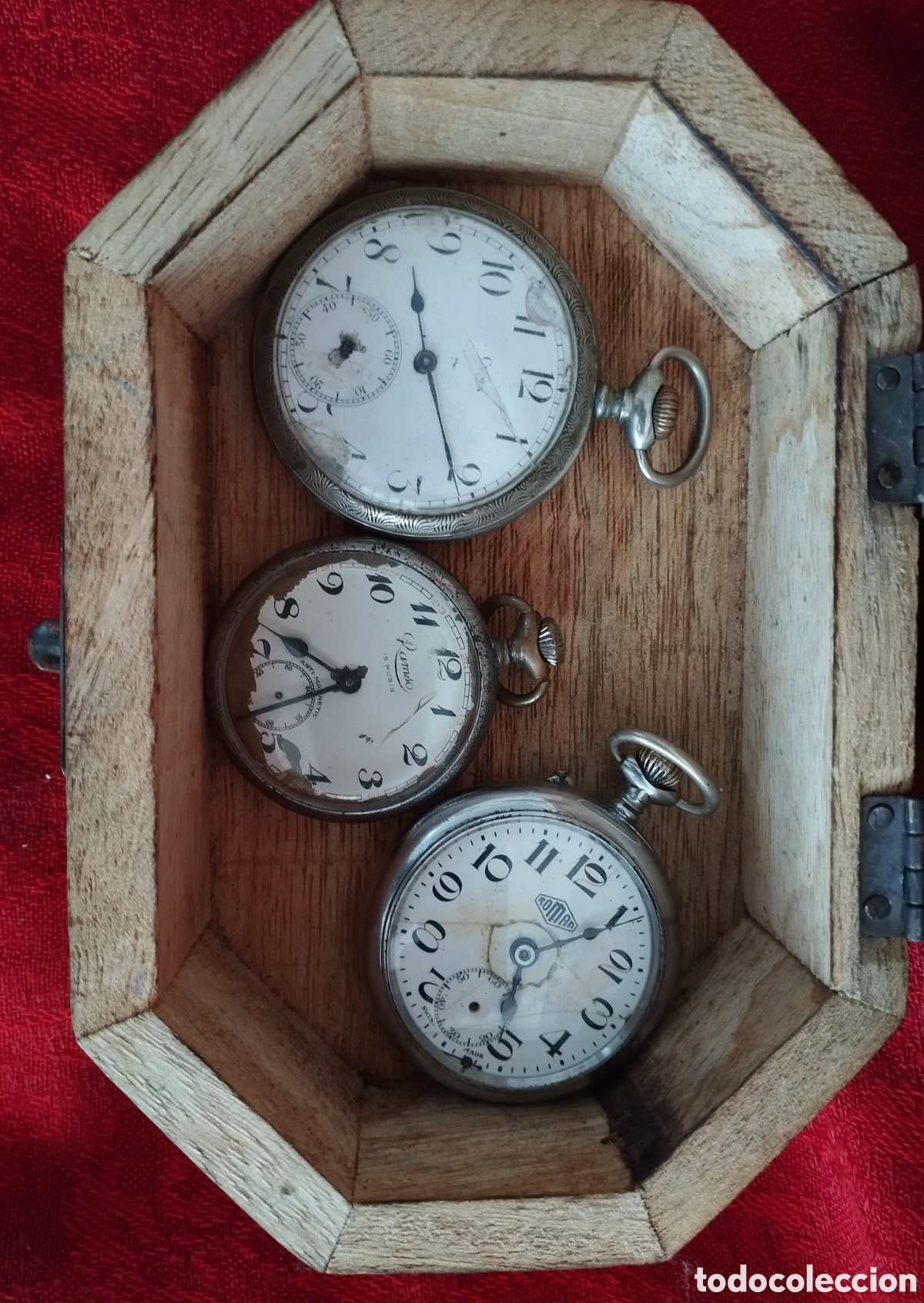 Vintage: Lote antiguos relojes Bolsillo y mu&ntilde;eca.