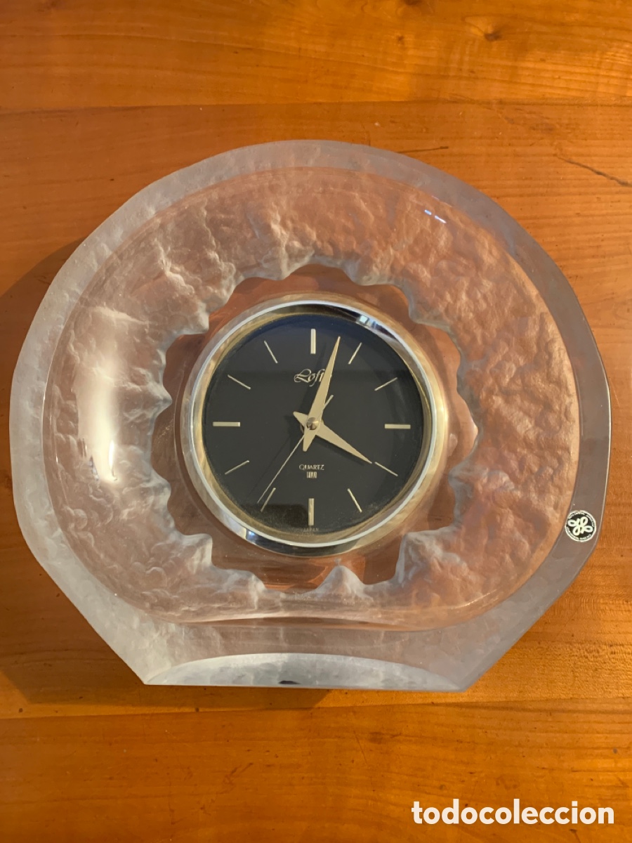 Vintage: Reloj de pared Quartz montado sobre cristal