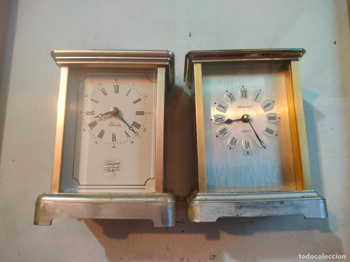 Vintage: DOS RELOJES DE SOBREMESA QUARTZ.MARCA TEMPUS FUGIT Y PRESIDENT.