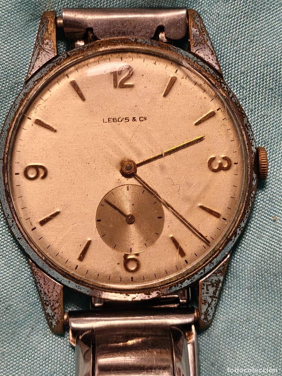 Vintage: Reloj caballero cuerda 38 mms Lebois & CO vintage a&ntilde;os 60 estado normal funcionando