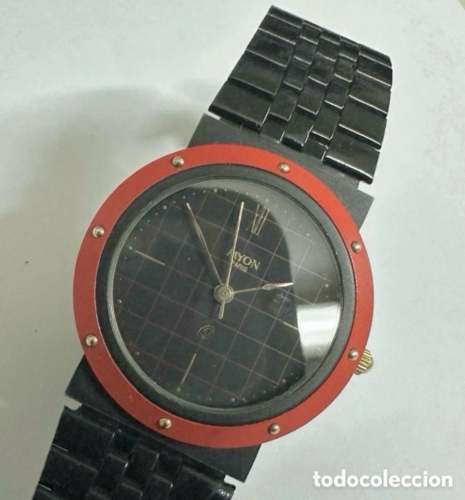 Vintage: Antiguo Reloj MYON Paris Quartz Verre Min&eacute;ral
