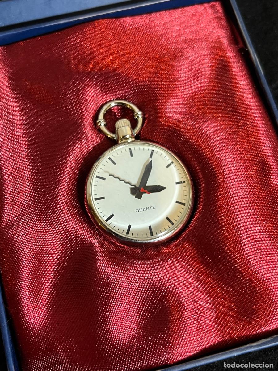 Vintage: Reloj de Bolsillo Vintage Salvat Emile Hood Quartz con Caja Original Colecci&oacute;n