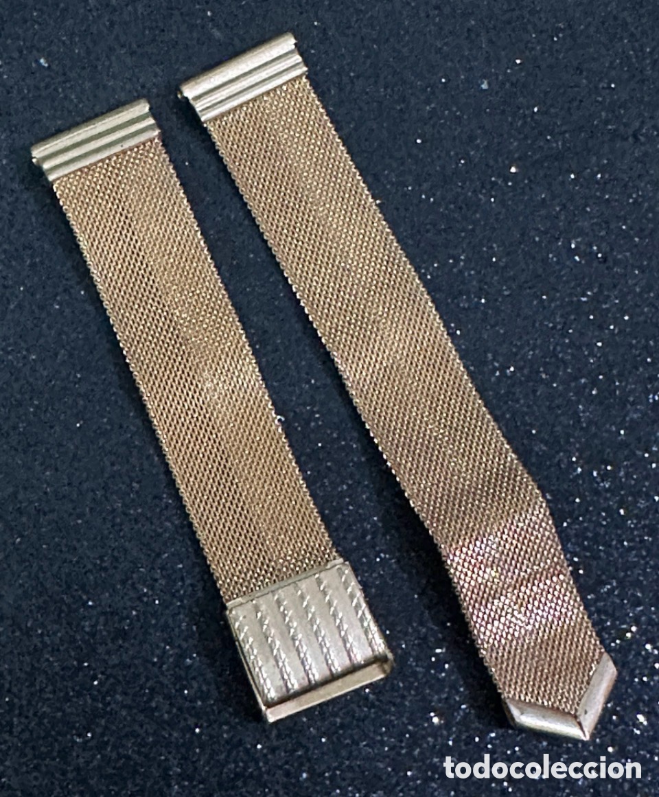 Vintage: Antiguo Brazalete Dorado para reloj de 18mm Vintage