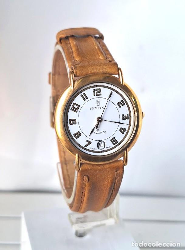 Vintage: Reloj Festina Vintage Chapado Oro Mujer