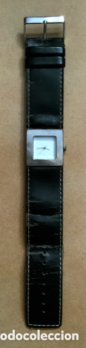 Vintage Watches: Reloj de pulsera con esfera cuadrada y correa de polipiel