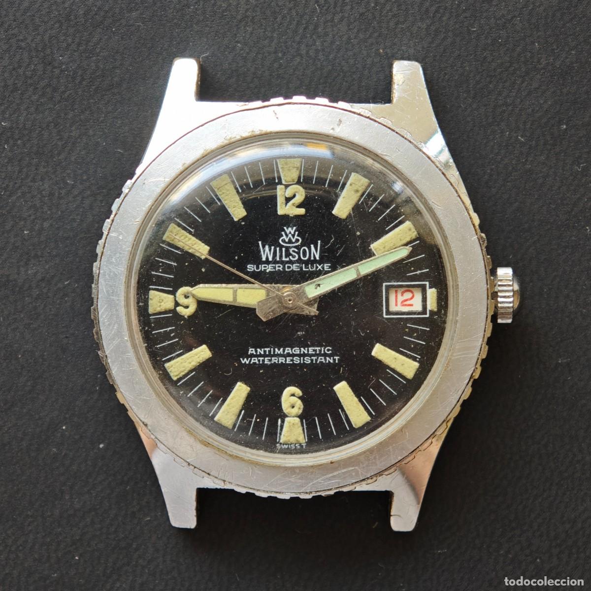 Vintage: WILSON 38mm reloj diver vintage montre orologio watch swiss