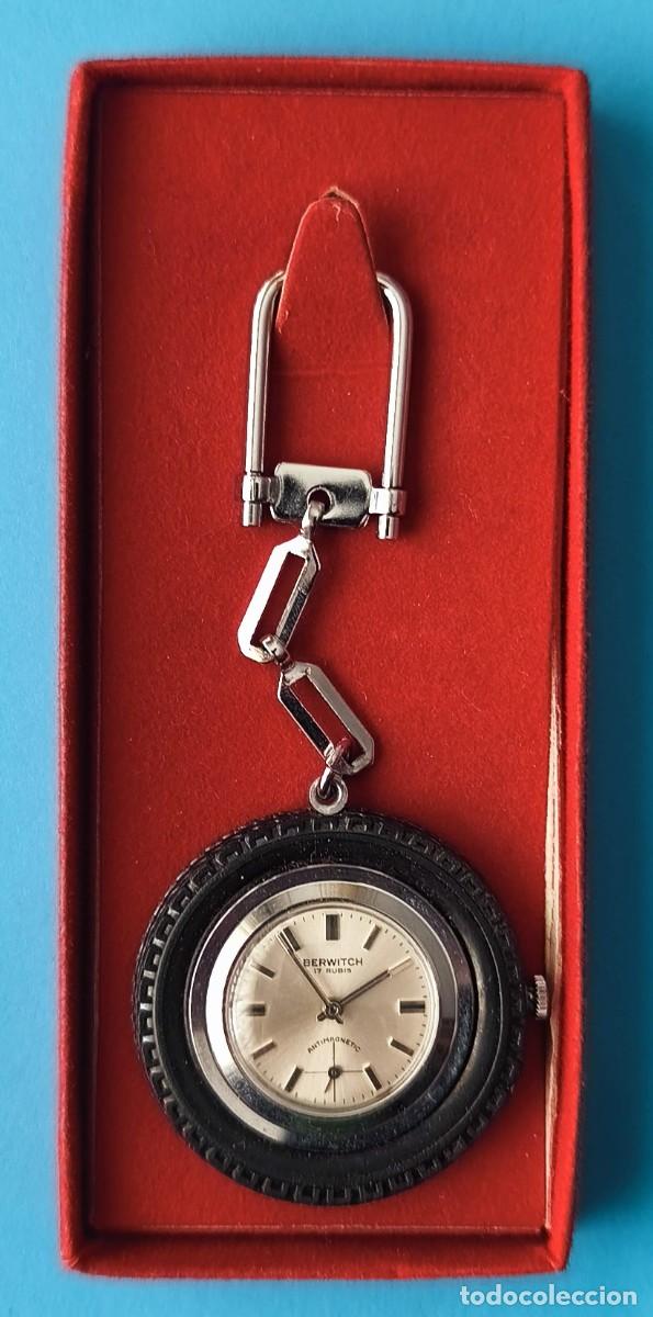 Vintage: RELOJ LLAVERO BERWITCH CAJA NEUM&Aacute;TICO FIAT