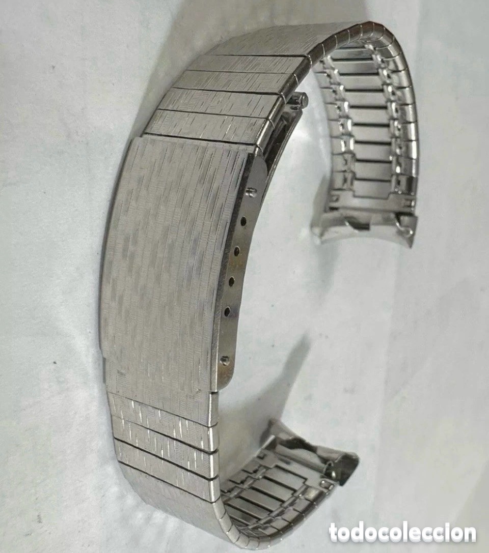 Vintage Uhren: Antiguo Brazalete para reloj 17mm stenless steel En Perfecto Estado