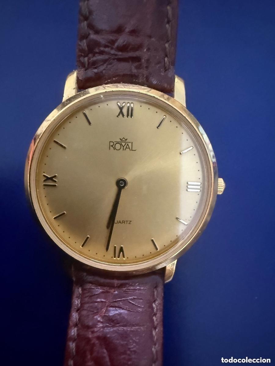 Vintage: Reloj Royal Quartz 35 mm Dorado Cl&aacute;sico Elegante &ndash; Bater&iacute;a Nueva &ndash; Estilo Vintage