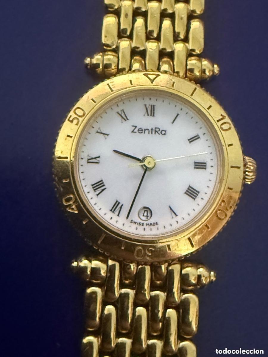 Vintage: Zentra Swiss Made Quartz &ndash; Dorado &ndash; 5 ATM &ndash; Con Fecha &ndash; Vintage 90s