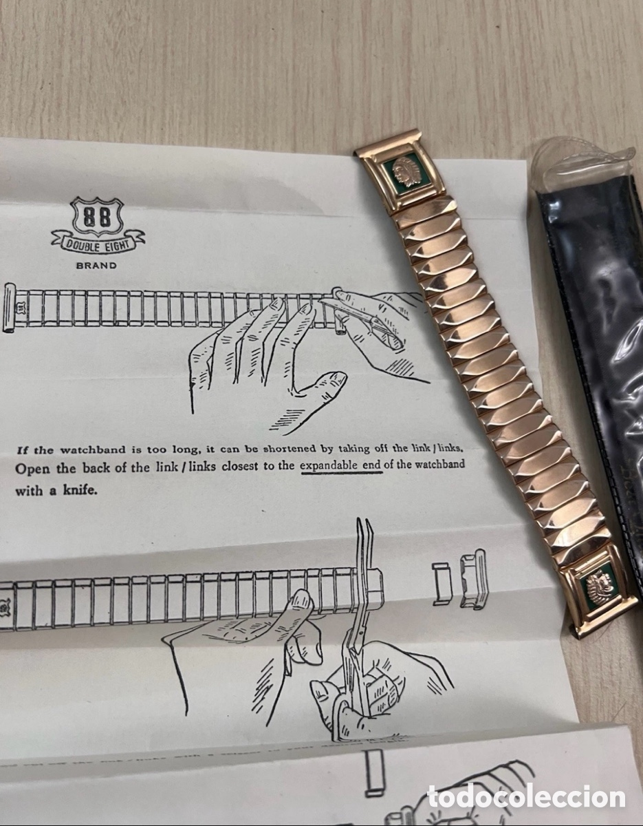 Vintage: ✅ Pulsera Bracelete 88 Para Reloj Con Laminado En Oro A Estrenar Vintage